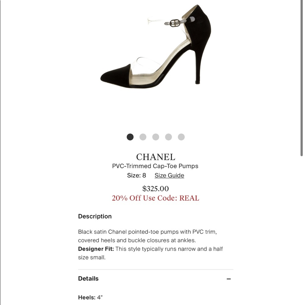 Chanel PVC trimmed capped toe pumps. Authentic